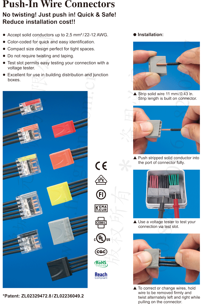 Push-In Wire Connectors